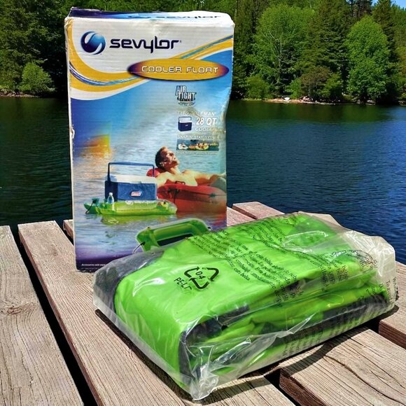 Sevylor Cooler Float Inflatable Snap Stay 28 Quart - 4 Cup Holders Coleman NEW - Picture 1 of 10